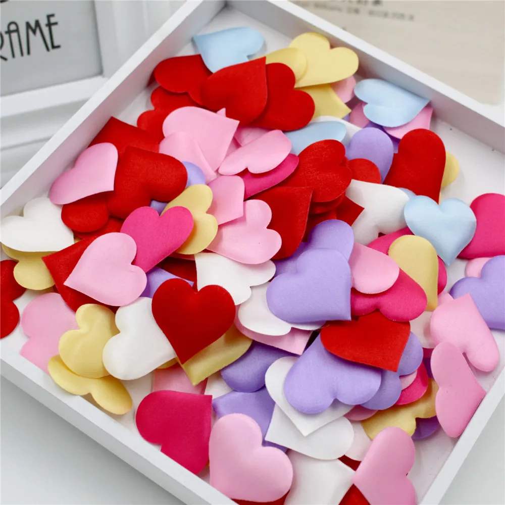

100pcs/lot 3.5cm Love Heart Petals Cololrful Wedding Baby Shower Party Confetti Festival Artificial Flower Confettis Decoration