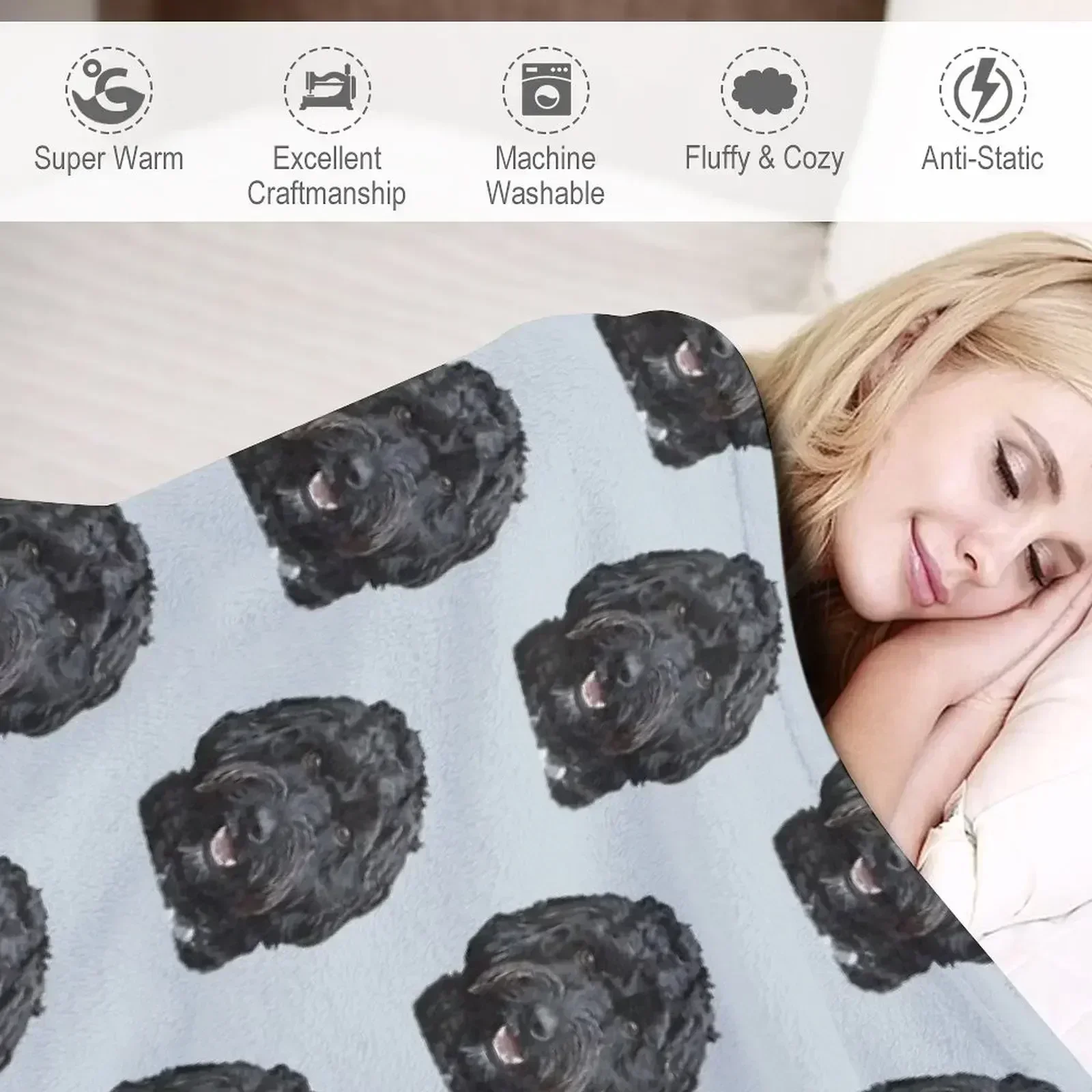 Одеяло для собак Black Doodle/Cockapoo одеяла и пледы рождественские подарки