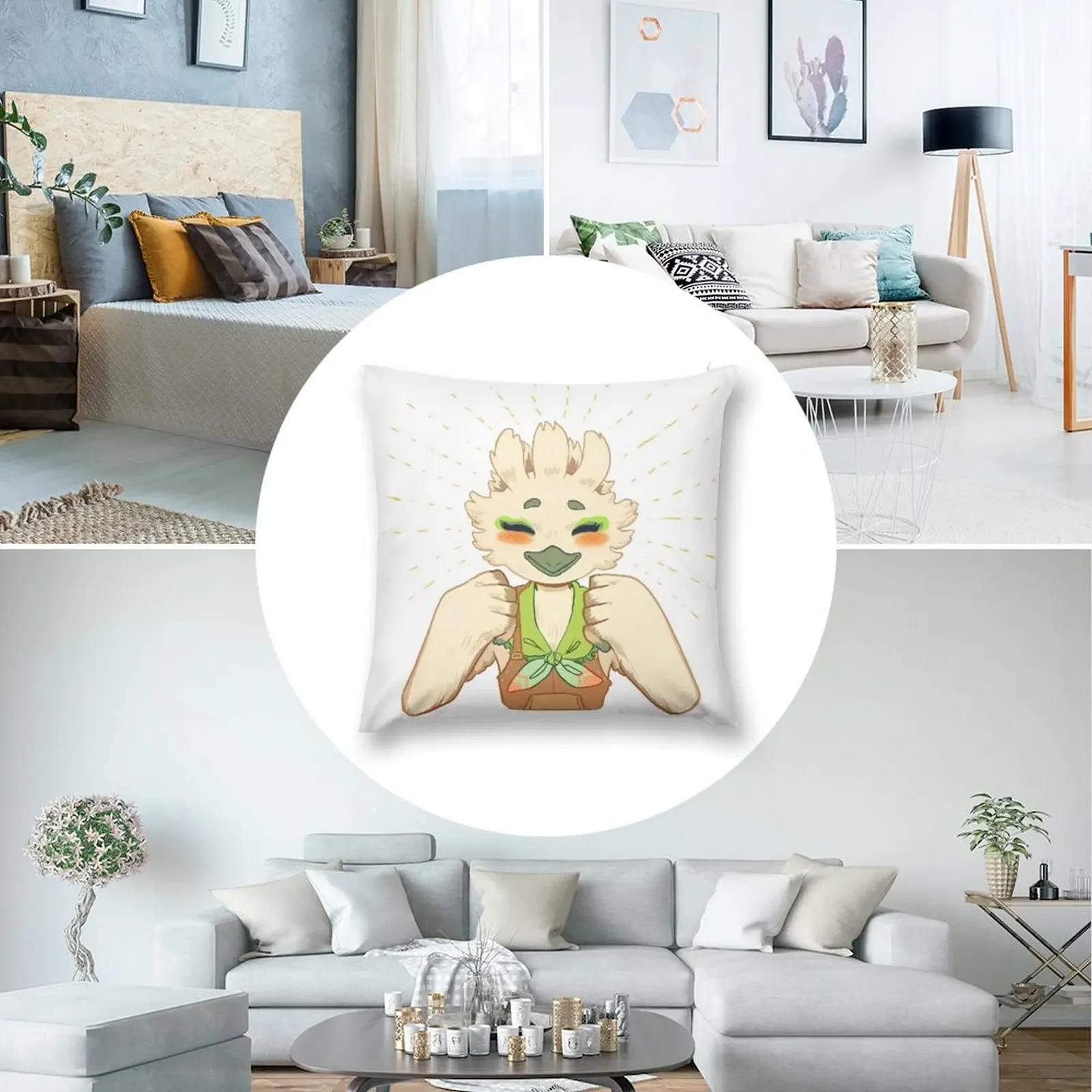 Тюлин любит тебя! Декоративная роскошная наволочка для подушек