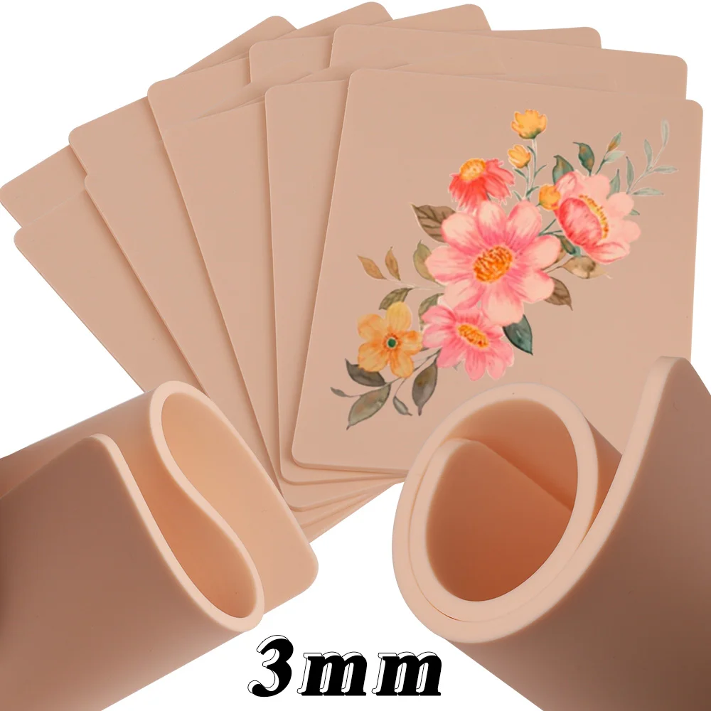 Кожа для практики татуировки толстая 3 мм двухсторонняя силиконовая