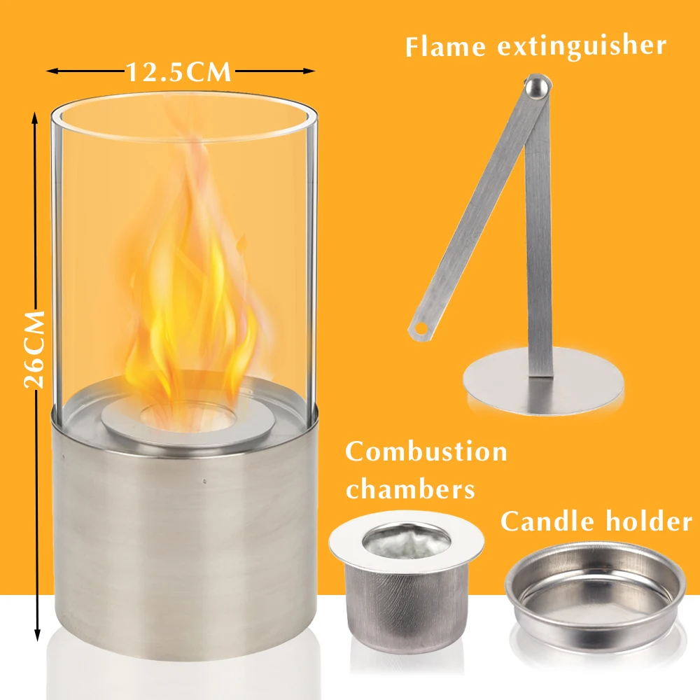 

Small Bioethanol Fireplace Alcohol Stove Tabletop Fire Bowl Ethanol Fire Pit Bio Firepit Indoor Outdoor Garden Tools