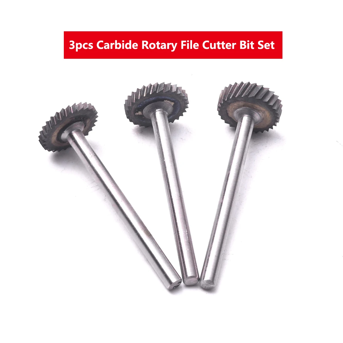 

3pcs Carbide Rotary File Cutter Bit Set Tungsten Steel Grinding Head T Shaped Cylindrical Milling Cutter For Dremel Metalwork