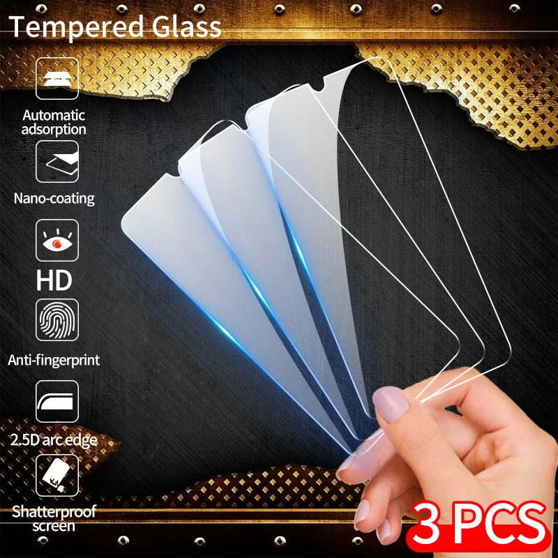 

3Pcs Tempered Glass For Samsung Galaxy S20 FE S21 Plus S10 Lite A12 A42 A72 A32 A52 5G A21S A31 A41 A51 A71 A50 Protective Glass