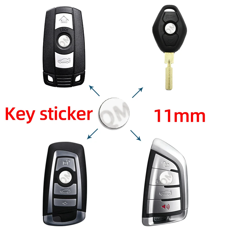 10 шт. 11 мм Металлическая Эмблема Автомобильный ключ Логотип Наклейка для пульта дистанционного управления BMW Серия 3 / 5 / 7 Z4 X3 X4 X5 X6 F серия F15