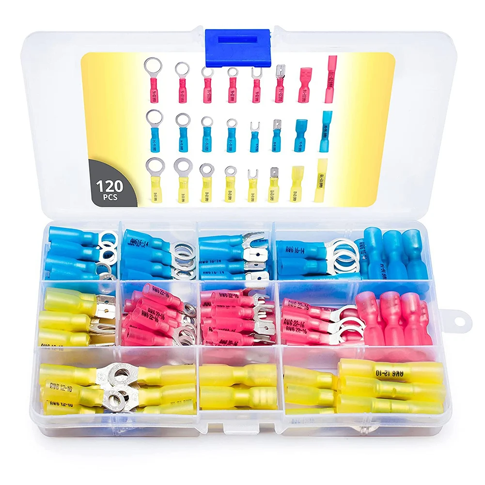 Термоусадочные соединители для проводов ассортимент обжимных соединителей