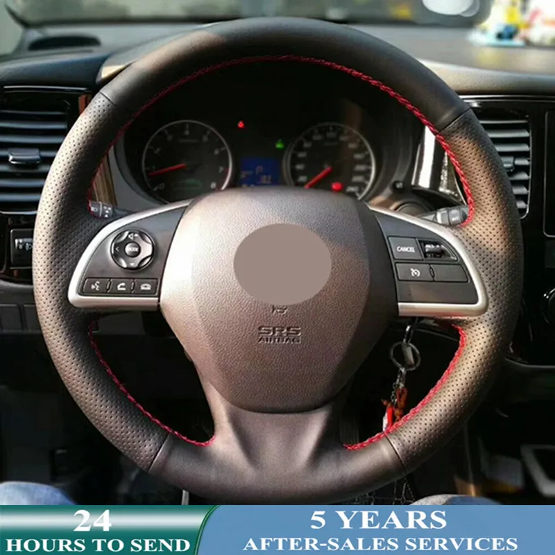 Кожа Чехол рулевого колеса автомобиля Braid для Mitsubishi Outlander Mirage ASX 2012-2019 Eclipse Cross 2017-2019