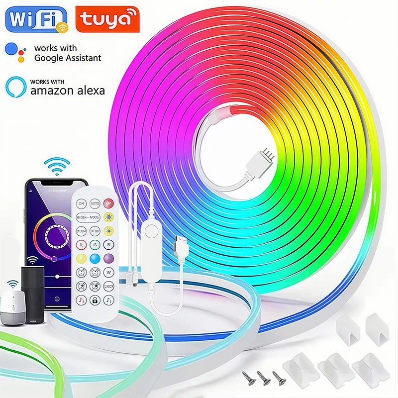 Водонепроницаемая гибкая неоновая лента 5V USB RGB | AliExpress