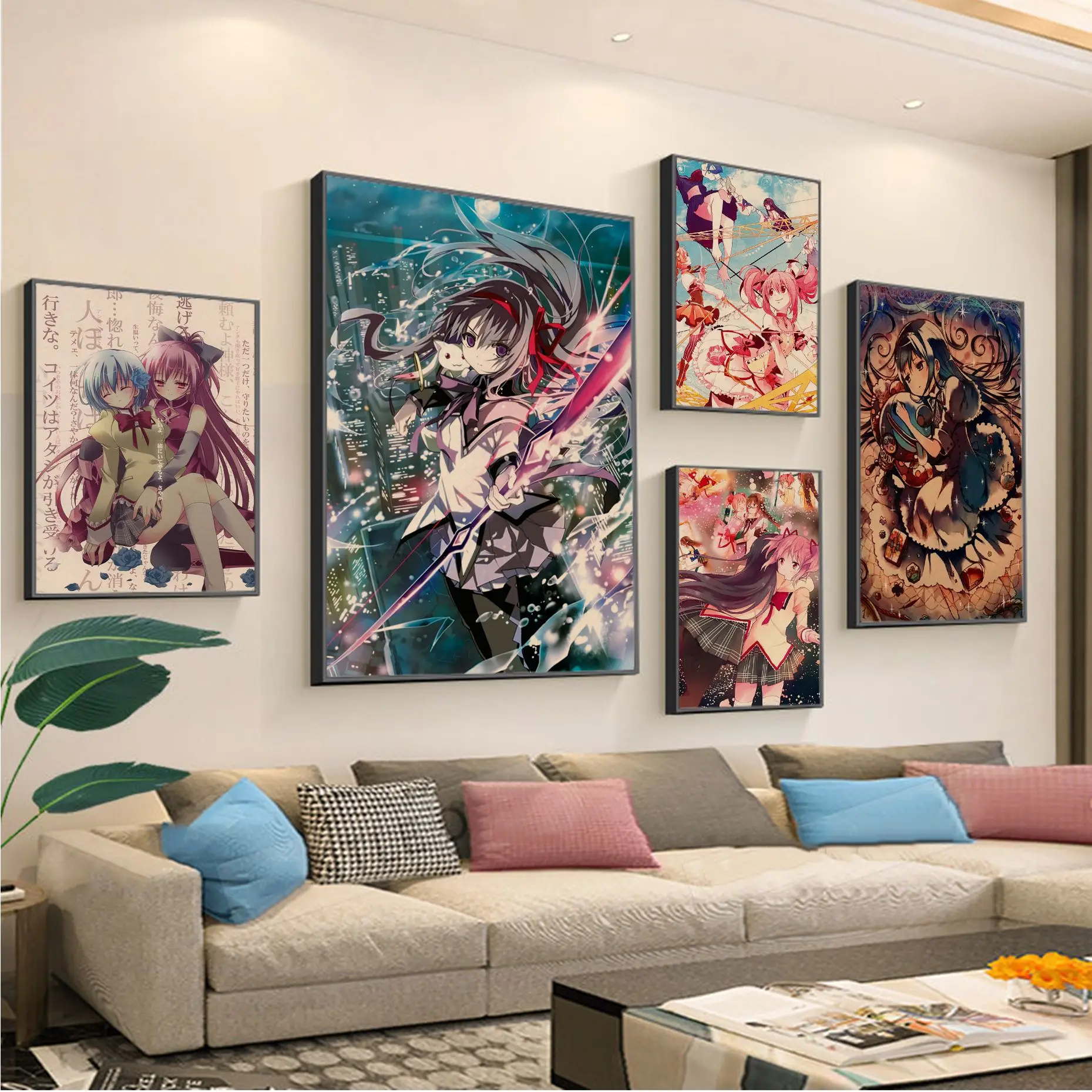 

Depression Anime Puella Magi Madoka Magica Kraft Paper Poster Kraft Paper Sticker Home Bar Cafe Aesthetic Art Wall Painting