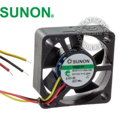 Для SUNON MC30101V1-000U-G99 12 В постоянного тока 30 мм 0,58 Вт осевой вентилятор охлаждения 30x10 мм 12 В постоянного тока