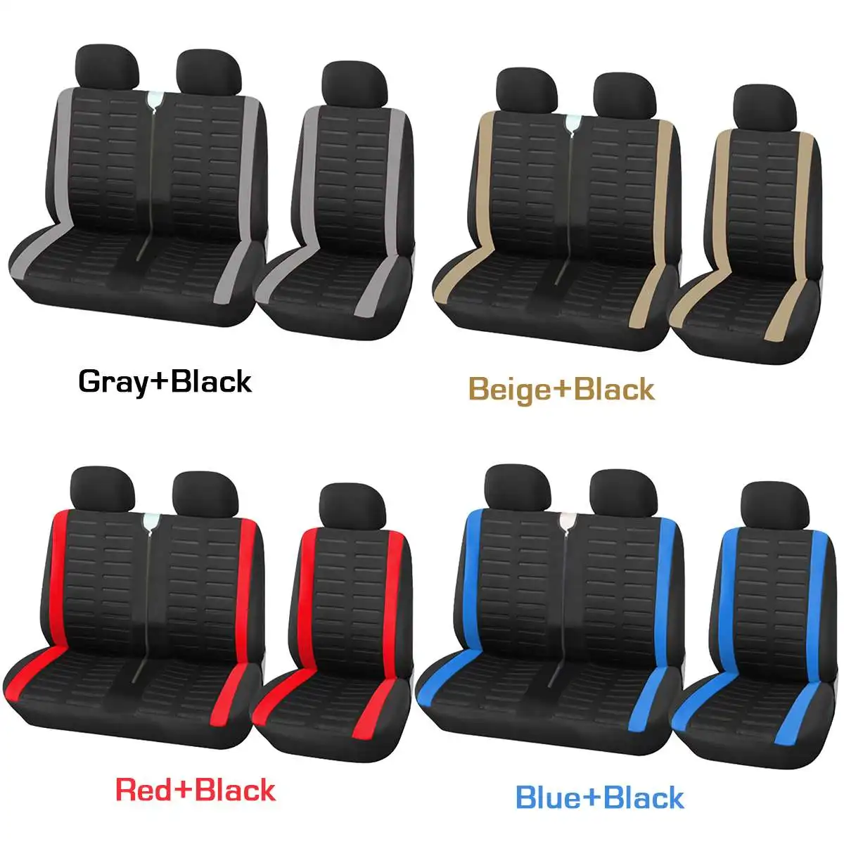 

2 + 1 чехлы на автомобильные сиденья, чехлы на автомобильные сиденья, защитная подушка на стул для Renault, Peugeot, Opel, Vivaro, Ford Transit