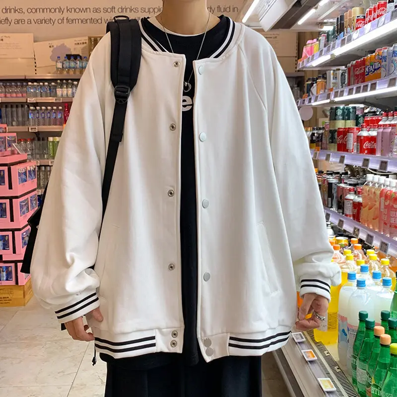 

Men Clothing Varsity Jackets 2022spring Streetwear Single Breasted Bomber Jacket Casual Tracksuit Harajuku Baseball Uniform Coat
