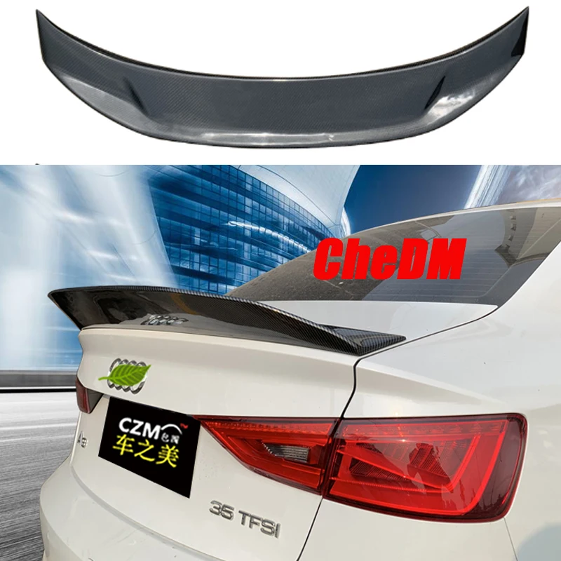 Для AUDI A3 S3 RS3 8V лимузин Тип R задний спойлер из углеродного волокна крыло багажника