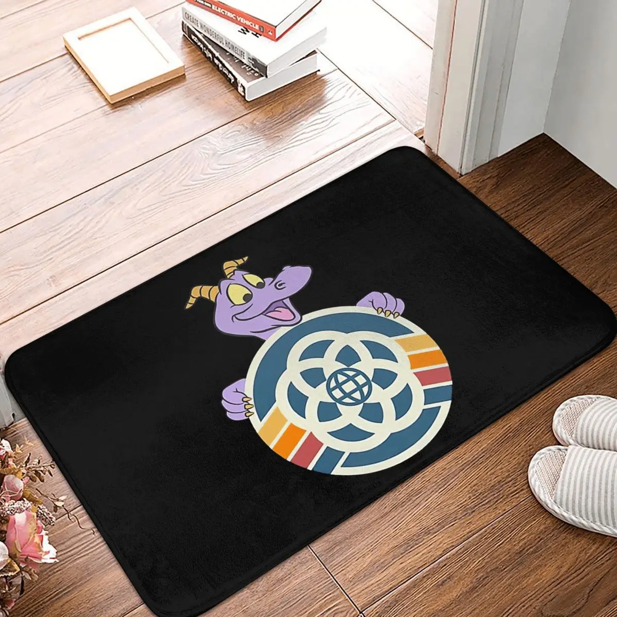 

Retro Rain .bow Fig Doormat Rug carpet Mat Footpad Bath mat Non-slip toilet Balcony Parlor durable Washable