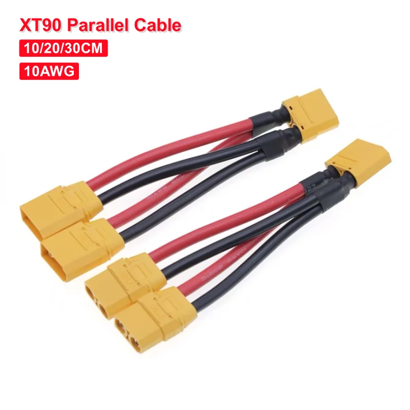 XT90 Параллельный кабель для зарядки аккумулятора 10AWG Мужской/Женский двойной