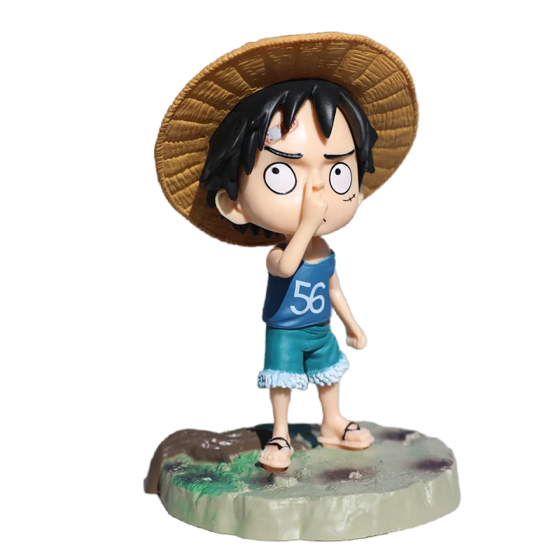 

Anime Figure ONE PIECE Funny Luffy Standing Car Decoration Model Collectible Doll Gifts For Children Furnishing Articles