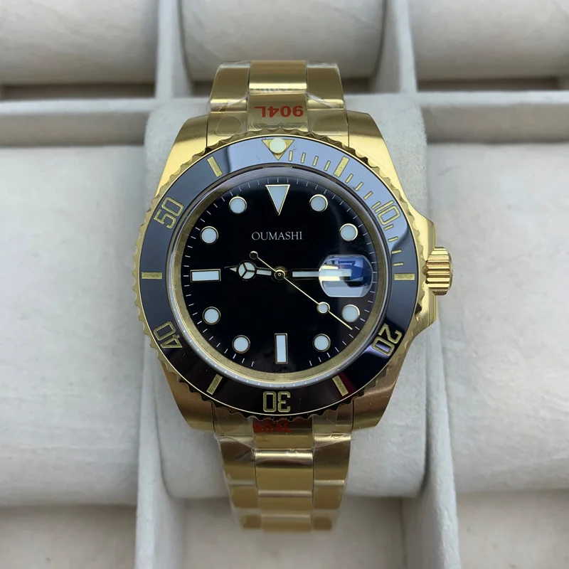 

41mm Man Mechanical Watch Automatic Watch Sapphire Glass 316 Stainless Steel Luminous Waterproof Miyota 8215 Movement Full Gold