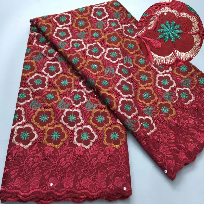 Швейцарская Тюлевая Ткань 2024 Высококачественная Синяя Вышивка