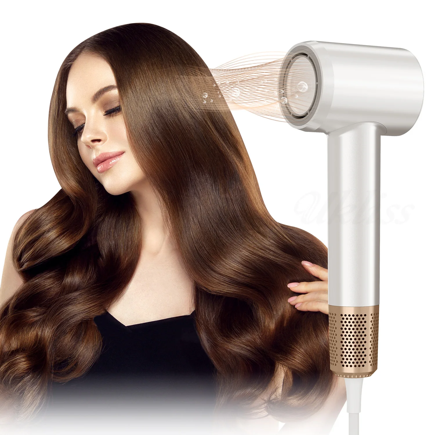 110,000rpm Smart Hair Dryer Hair Care High Speed Hair Dryer Negative Ionic Hairdryer Brushless Motor 59dB Low Noise Travel Dryer