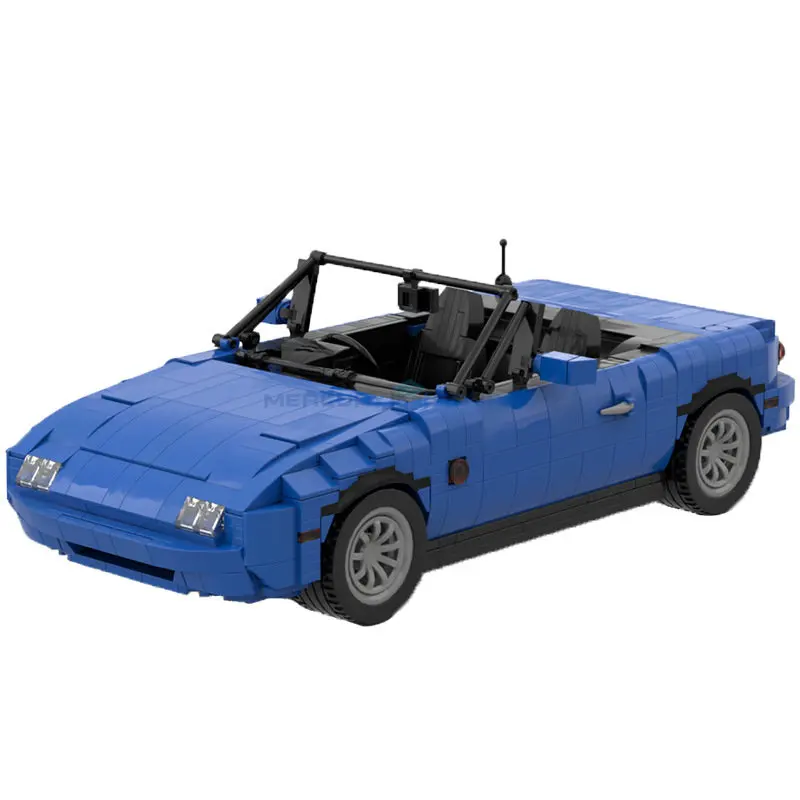 

The 1989 Retro Sport Blue Car MOC 27076 Collection High-Tech Vehicle Model Building Block Brick Toys For Kids Aldults Boys Gifts