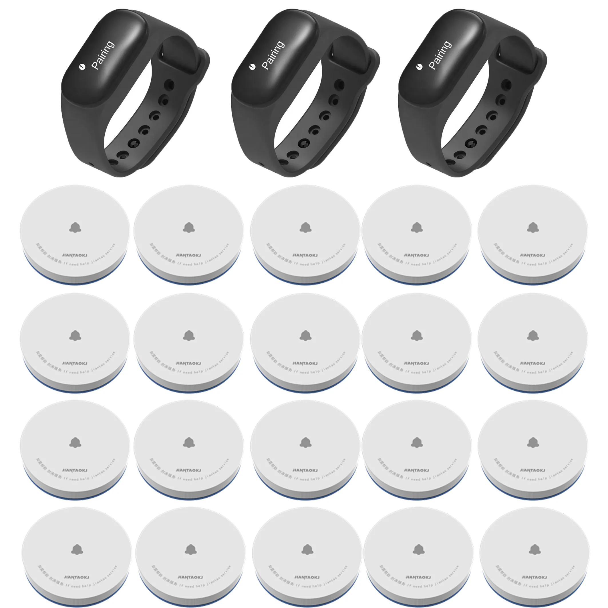 JIANTAO Watch Receiver 2 Watch+10/15/20 Buttons Wireless Waiter Calling System Restaurant Pager For Cafe Bar Clinic