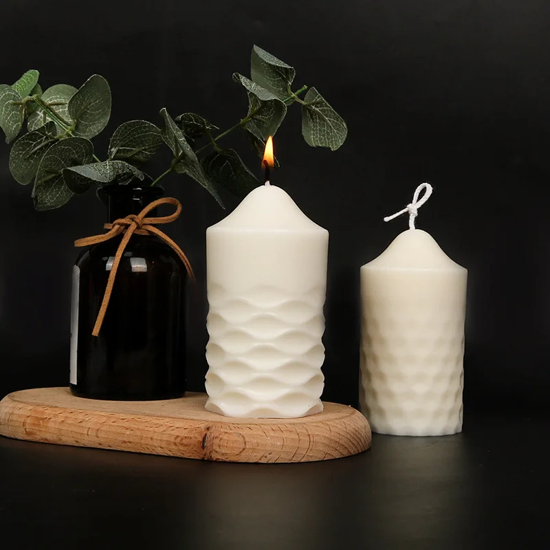 

Cylinder Geometric Candle Silicone Mold Handmade Soap Gypsum Mold Easy Demoulding DIY Manual Aromatic Candles Plaster MakingTool