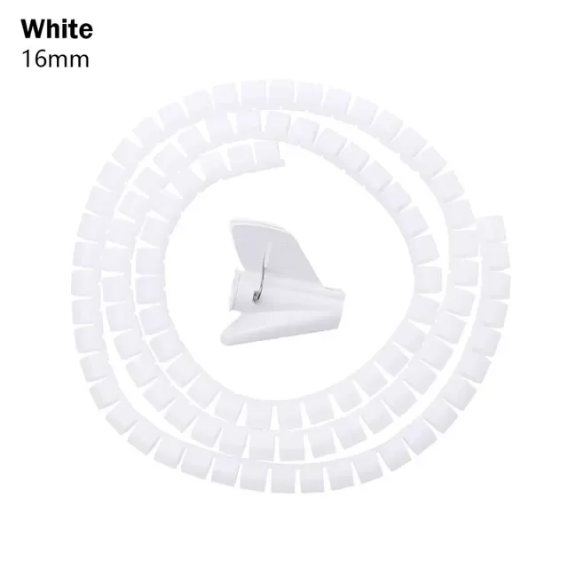 

2023 Pcs 10mm/2m Flexible Spiral Cable Organizer Storage Pipe Cord Protector Management Cable Winder Desk Tidy Cable Accessorie