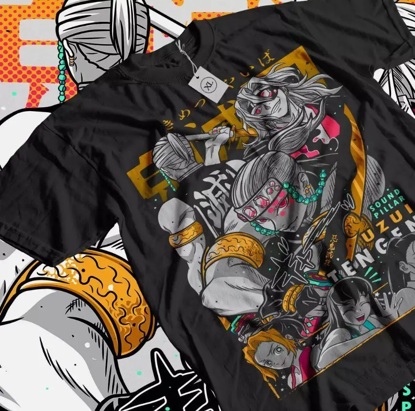 Tengen Uzui Футболка Sound Hashira Suma Makio Hinatsuru Demon Slayer Аниме Рубашка