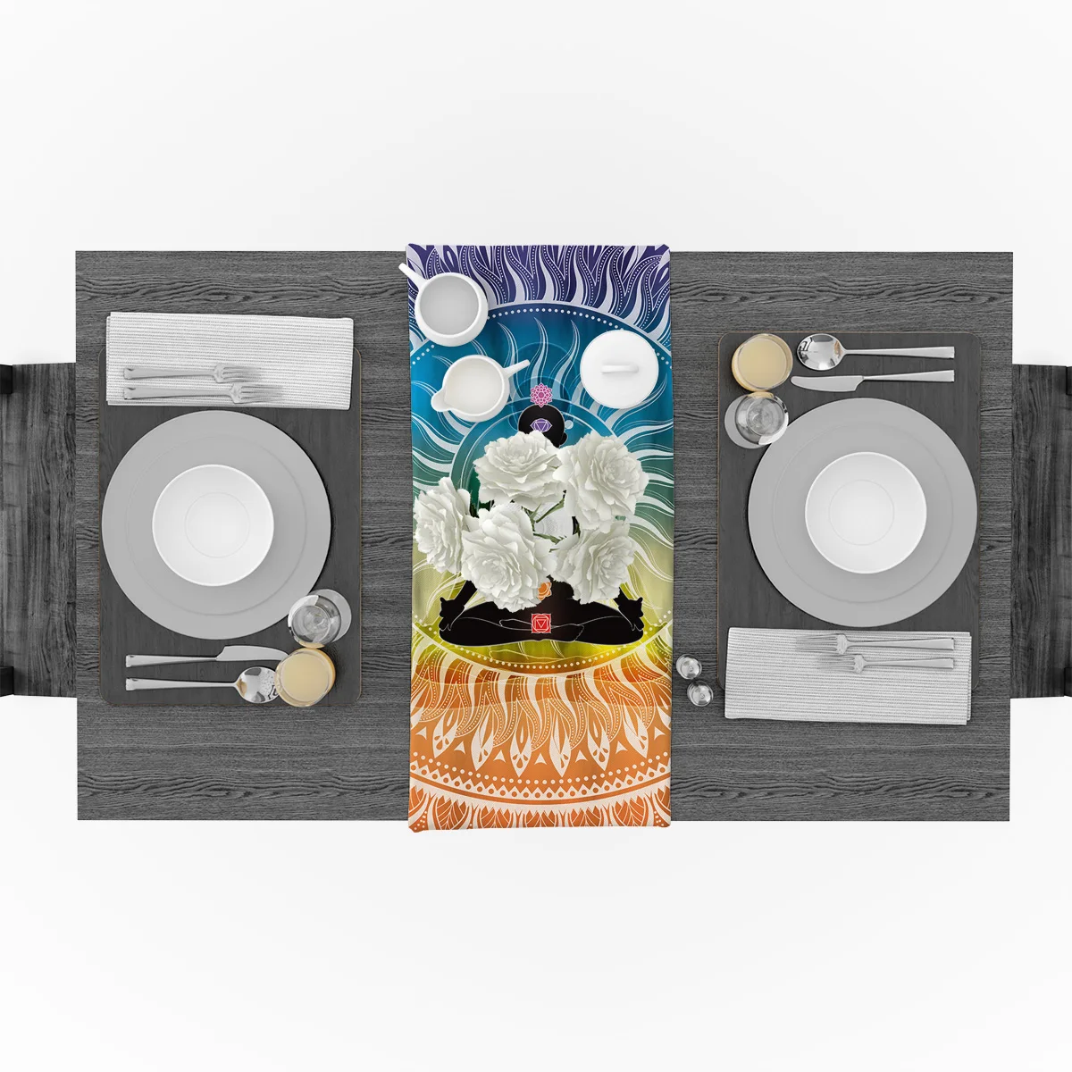 Индийская Йога Мандала чакр настольная дорожка с флагом украшения для домашней