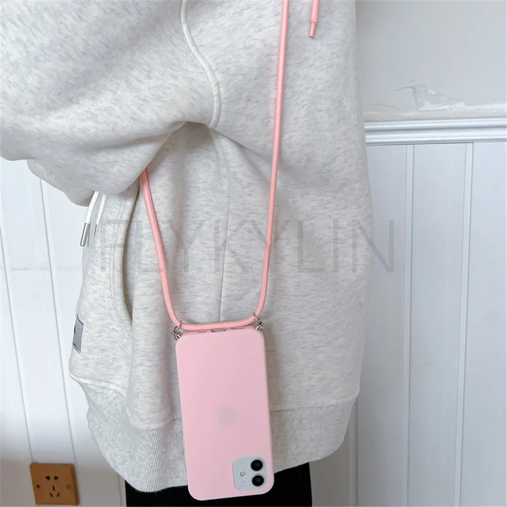 lanyard strap cord chain phone case for xiaomi redmi note 10 9 10s 9s pro max 10 9 9a 9c cover mi poco x3 nfc pro 12 pro 11 lite free global shipping