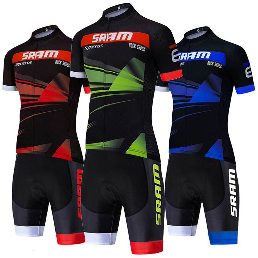 

2023 Tour Cycling Set SRAM Syncros RockSHOCK ORBEA ORCA Bike Jersey Shorts Ropa Ciclismo Pro Quick Dry Bicycle Maillot TSHIRT