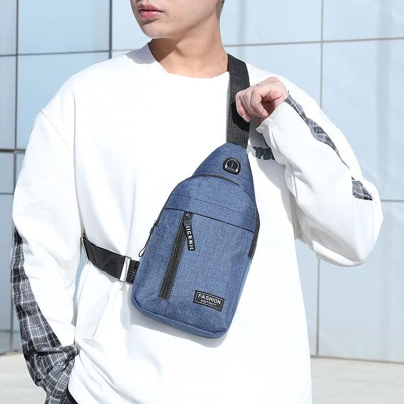Men Shoulder Bags Waist Pack Male Canvas Chest Bag for Men Fashion Messenger Crossbody Bags Travel Sling Bag Fanny Pack