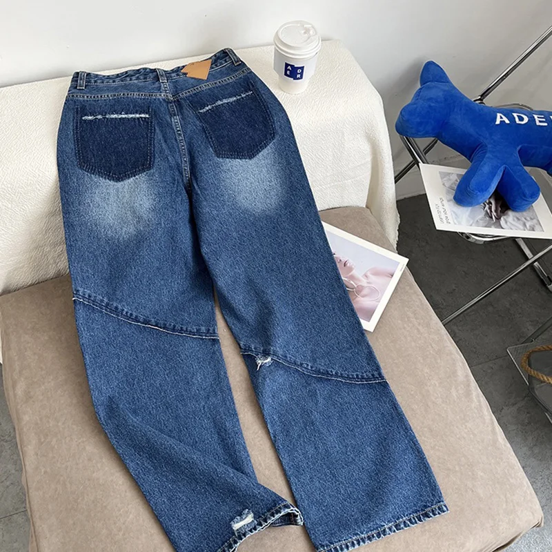 ADER ERROR Jeans Men's Loose Casual Shredded Straight Fit Ader Error Women's Jeans