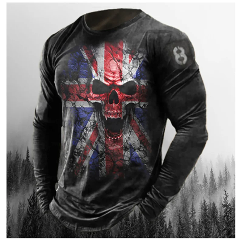 

Футболка мужская с длинным рукавом и круглым вырезом, большого размера