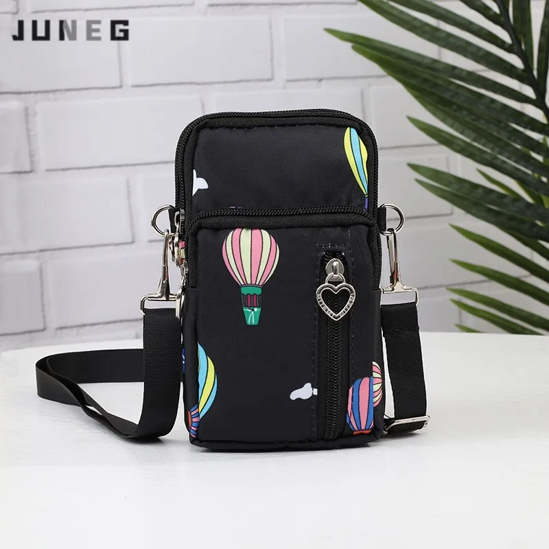 Купи New Women Crossbody Bags Large Capacity Mobile Phone Key Storage Bags Female Mini Shoulder Bags Waterproof 3 Zipper Coin Purses за 272 рублей в магазине AliExpress