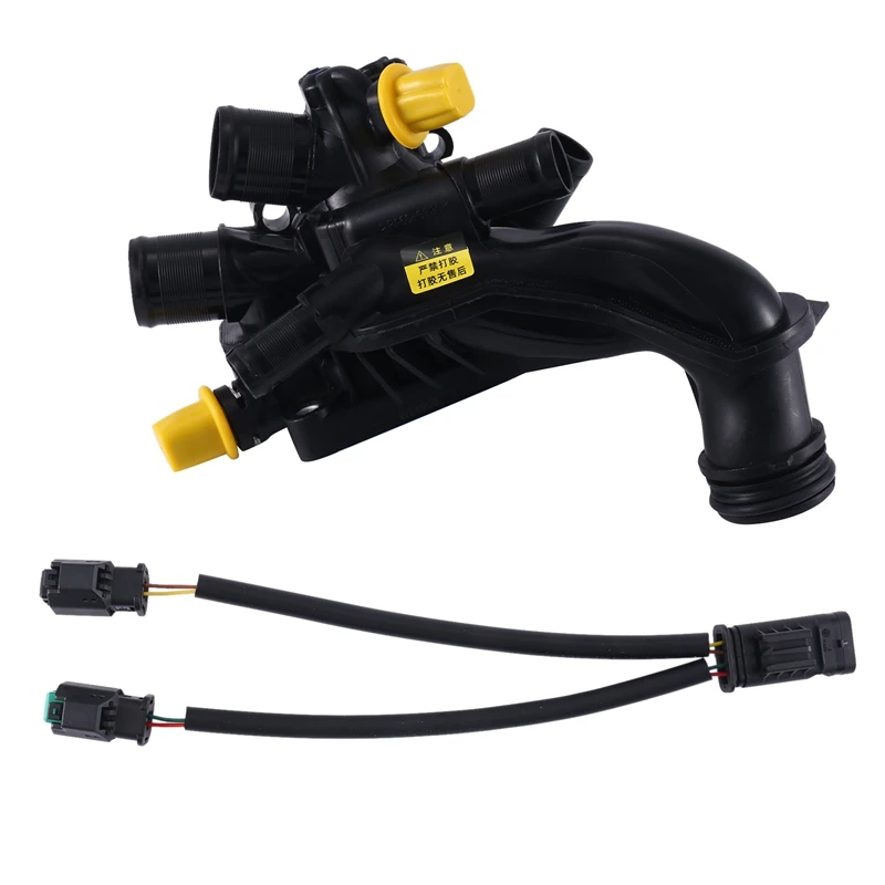 

Thermostat With Sensor Car Coolant Thermostat Housing With Sensor For Peugeot 207 308 408 3008 RCZ Citroen C4 C3 DS3 9810916980