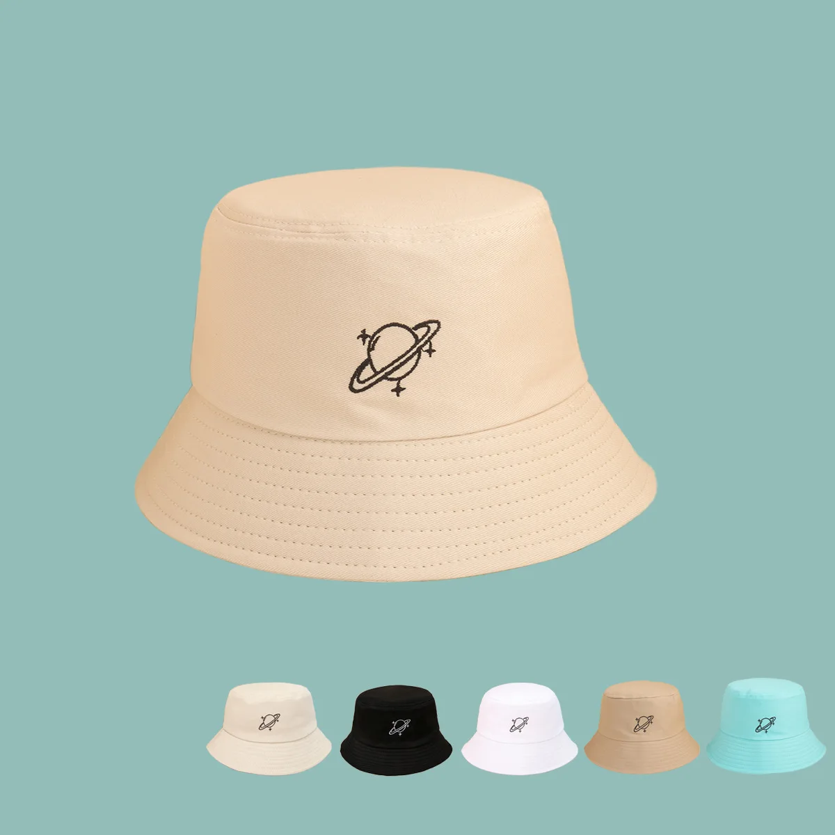 

Шляпа Женская Солнцезащитная с вышивкой, Панама от солнца в японском стиле, корейский стиль, Планетарная Рыбацкая шляпа для мужчин