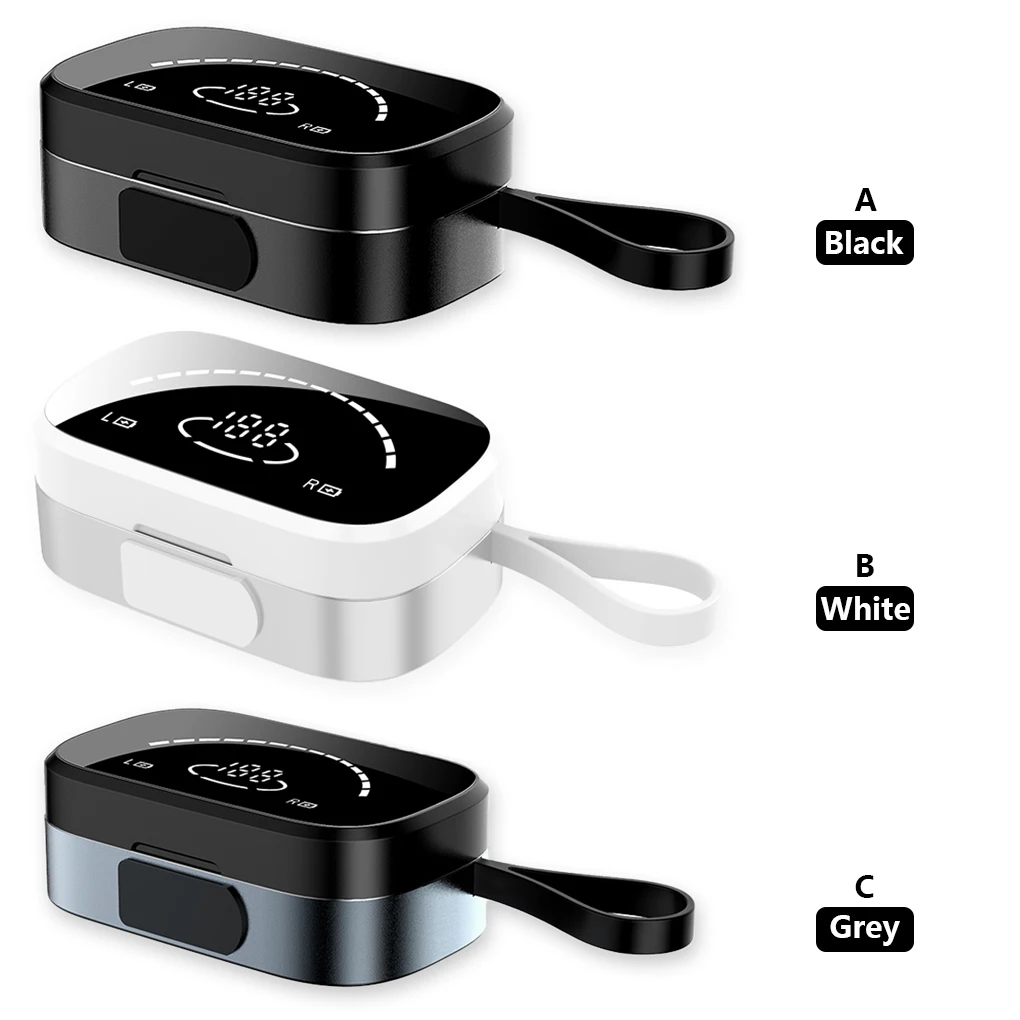 

Bluetooth-Compatible 5.0 Earbuds Wireless Touch Control Earphones with Charging Case Headphones Workout Audio Gamers Gray