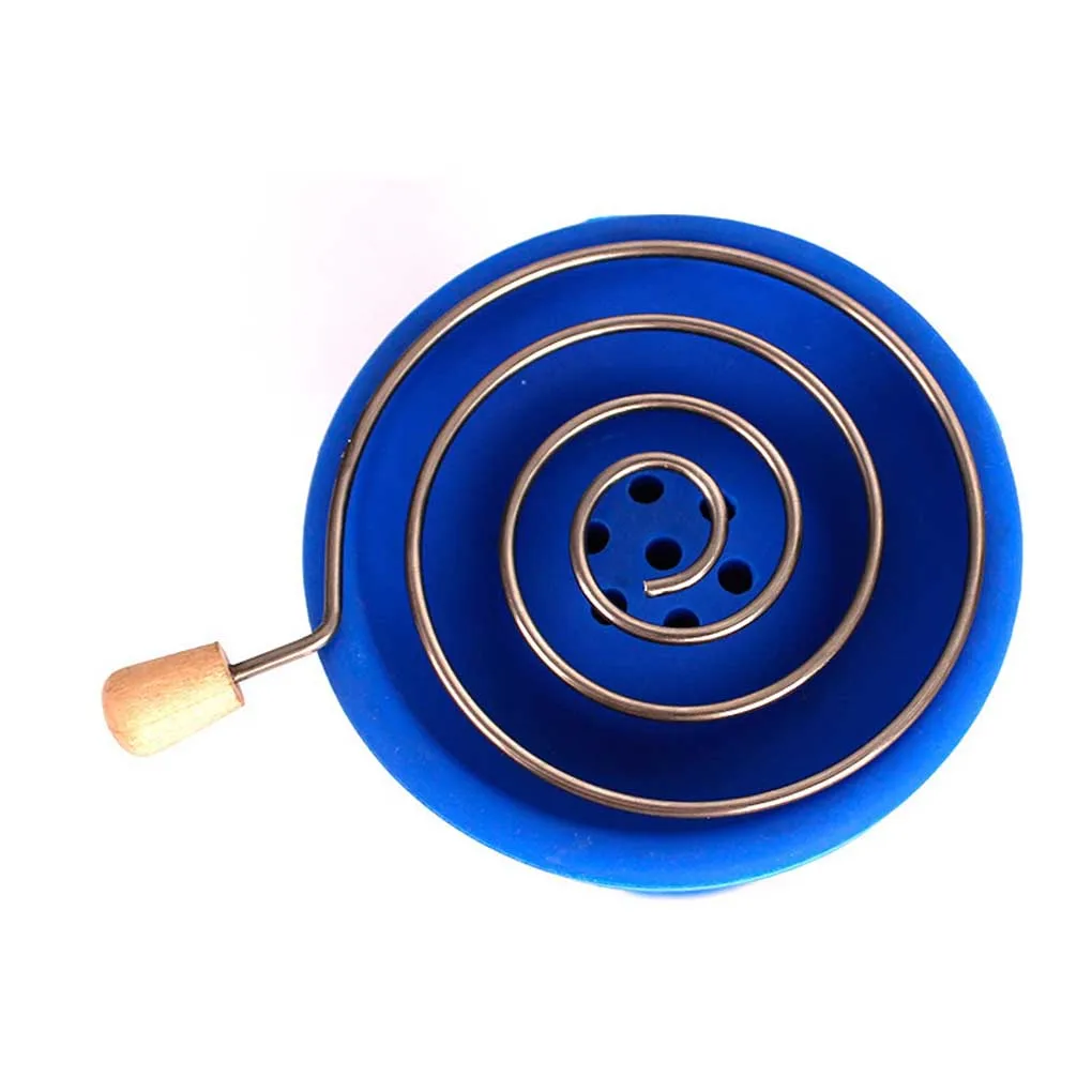 

Серебряный стальной держатель для древесного угля в форме спирали с металлической подставкой