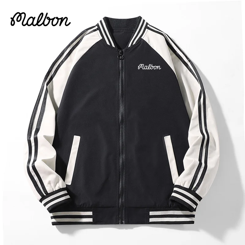 Malbon Mens Golf Jacket Coat Autumn/Winter New Fashion Edition Trend Warm Round Neck Male Casual Top Baseball Jacket Golf wear