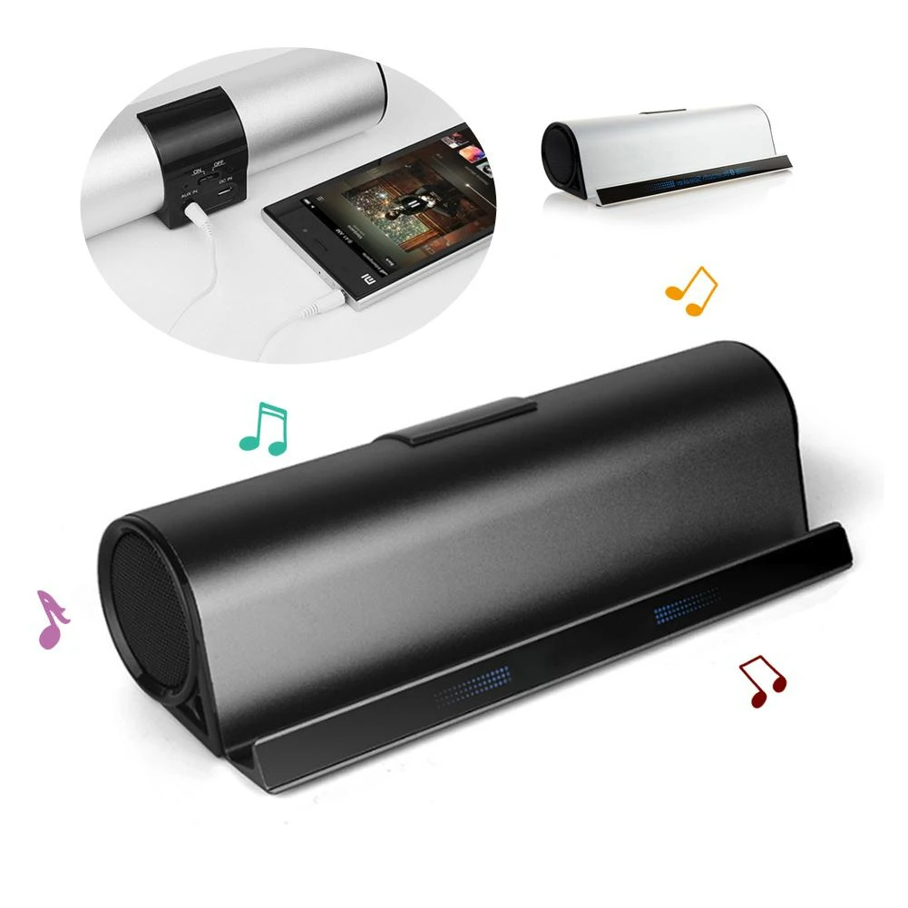 New Portable Audio Subwoofer Phone Tablet Stand Holder with Wireless Bluetooth Speaker Bass Stereo Column Hifi Soundbar for Ipad