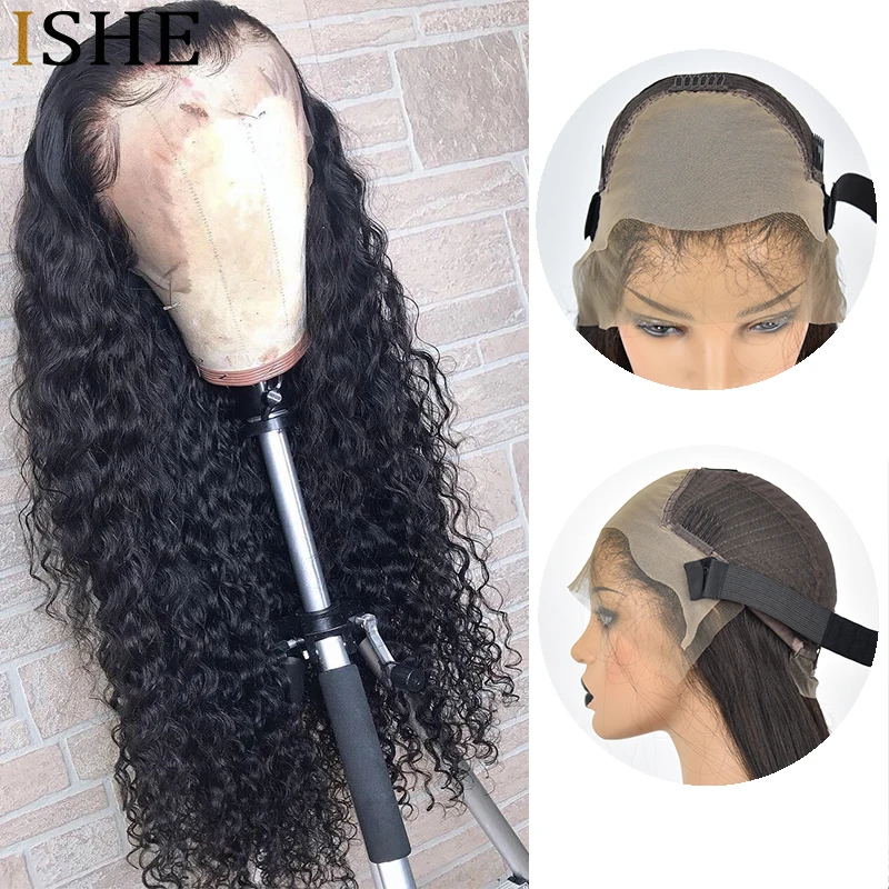 

Fake Scalp Wig Invisible Lace Front Wigs Jerry Curly Deep Part 13x4 Lace Front Wig Preplucked Lace Wig For Black Women Remy Hair