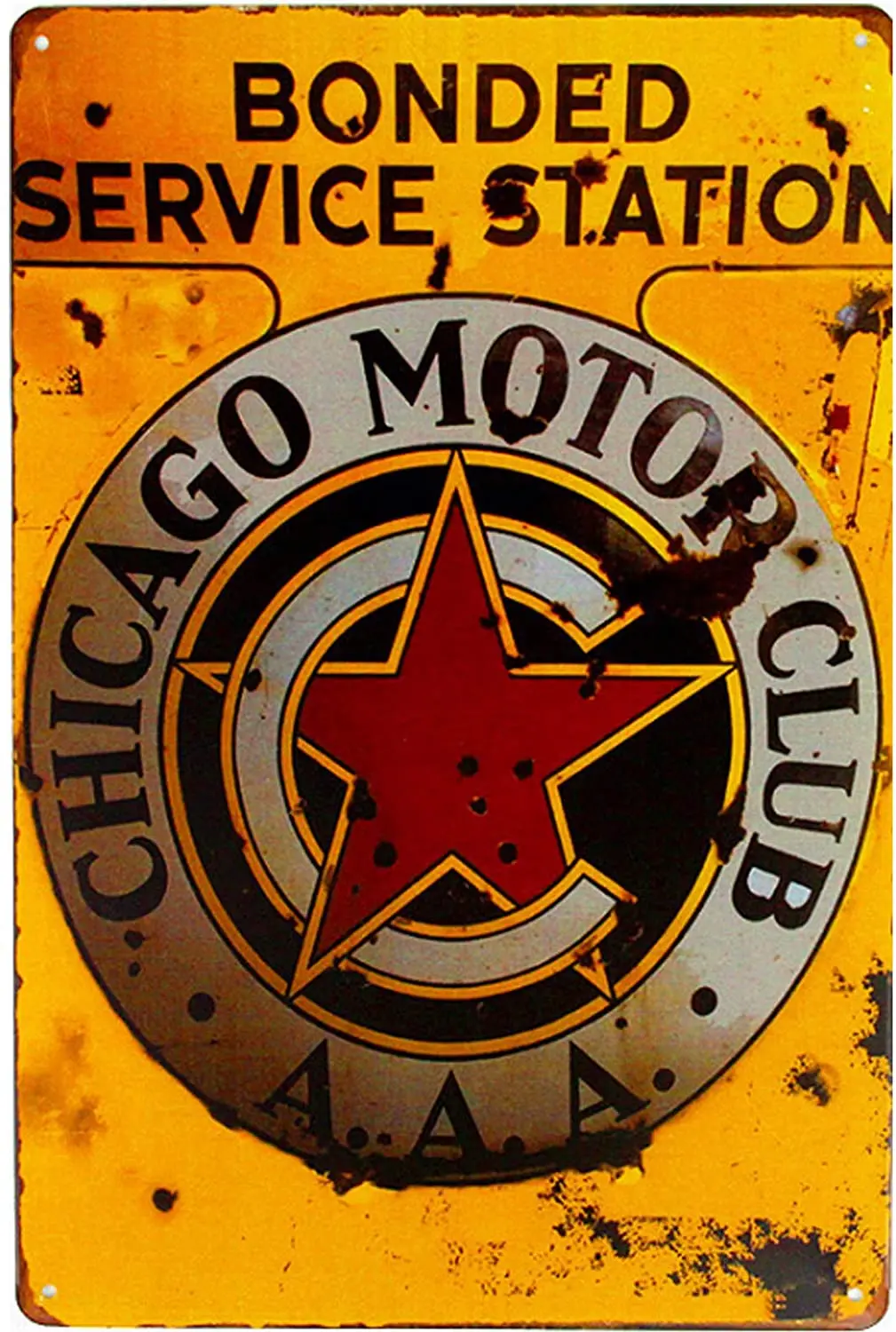 

Original Retro Design Bonded Service Station Tin Metal Signs Wall Art | Thick Tinplate Print Poster Wall Decoration