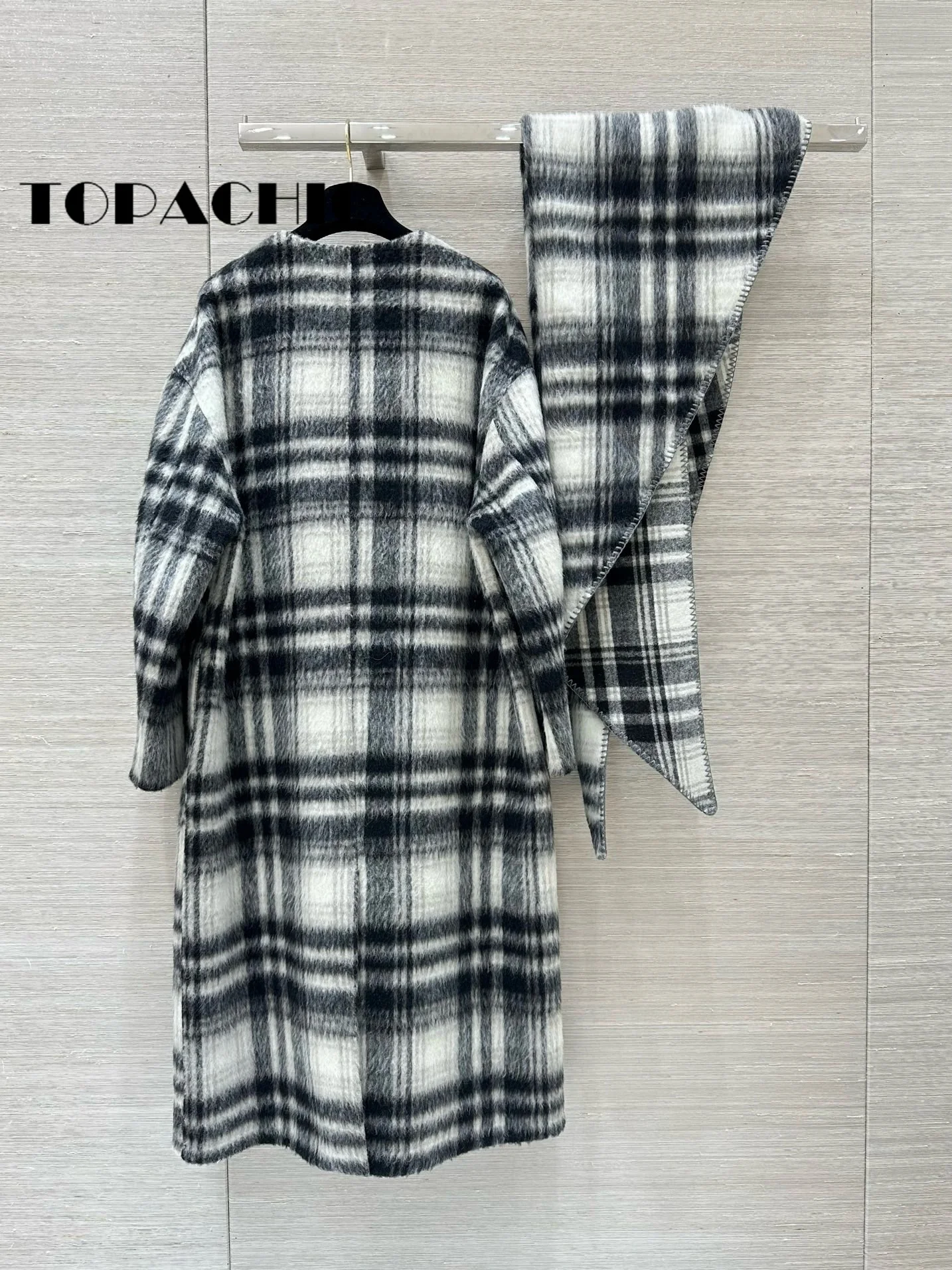 11.2 TOPACHIC-Женское шикарное темпераментное контрастное цветное клетчатое