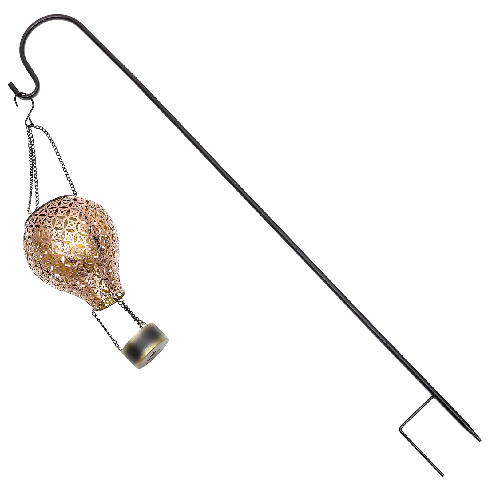 

Outdoor Ornaments Metal Light Figurine Decor Garden Accessory Patio Decoration Lawn Lamp Yard