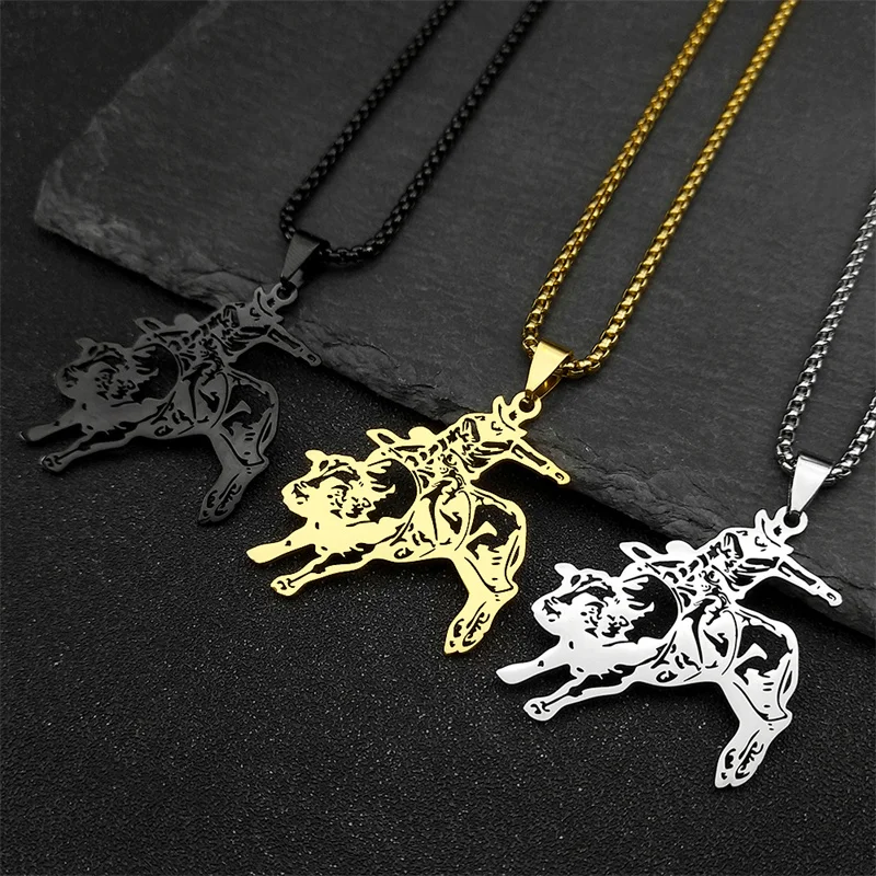 Ожерелье Power Aesthetics Toreador для женщин и мужчин нержавеющая сталь золотого цвета бык