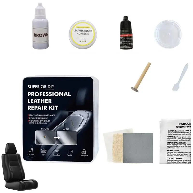 

Leather Repair Kit 7 Colors Car Interior Leather Repair Kit Multifunctional Leather Repair Kit For Couches Effective Repair Of