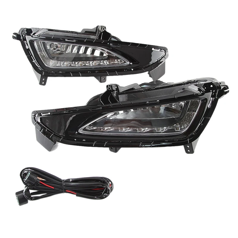 

NEW-LED Daytime Running Light For Hyundai Tucson 2015 2016 2017 Turn Signal Light Car Accessories 12V