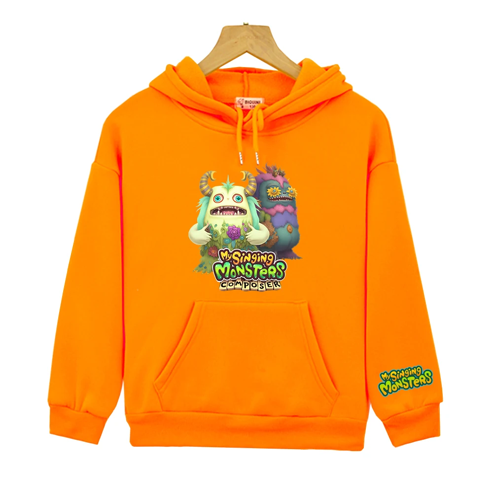 

My Singing Monsters Game Graphic Hoodies Long Sleeve Boys and Girls Casual Sweatshirts Kawaii Cartoon Printing Hoody Children