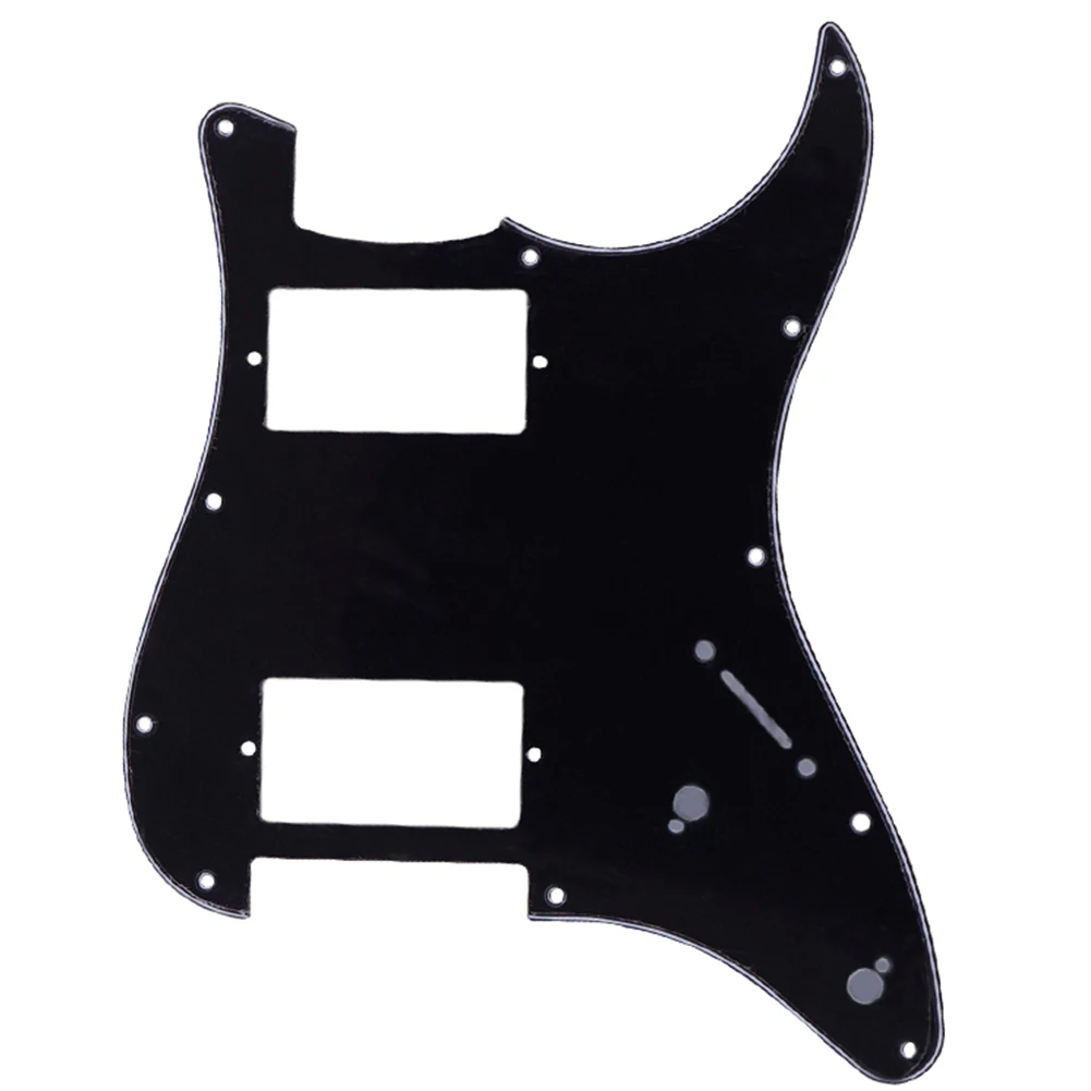 Guitar Scratch Plate Guitar Pickguard White Fit For ST SQ Style Guitar HH Guitar Pickguard PVC 11 Holes Black Easy To Install