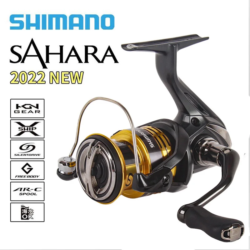 

SHIMANO Fishing 22 SAHARA Spinning Fishing Reel 3+1/4+1BB Gear Ratio 5.0:1/4.7:1/6.2:1/5.6:1 AR-C Spool Saltwater Reels Fishing